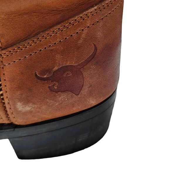 Texas Steer Leather Steel Toe Work Boot. Buckskin Size 7 - Picture 5 of 13